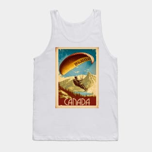 Canada Paragliding Vintage Travel Art Poster Tank Top